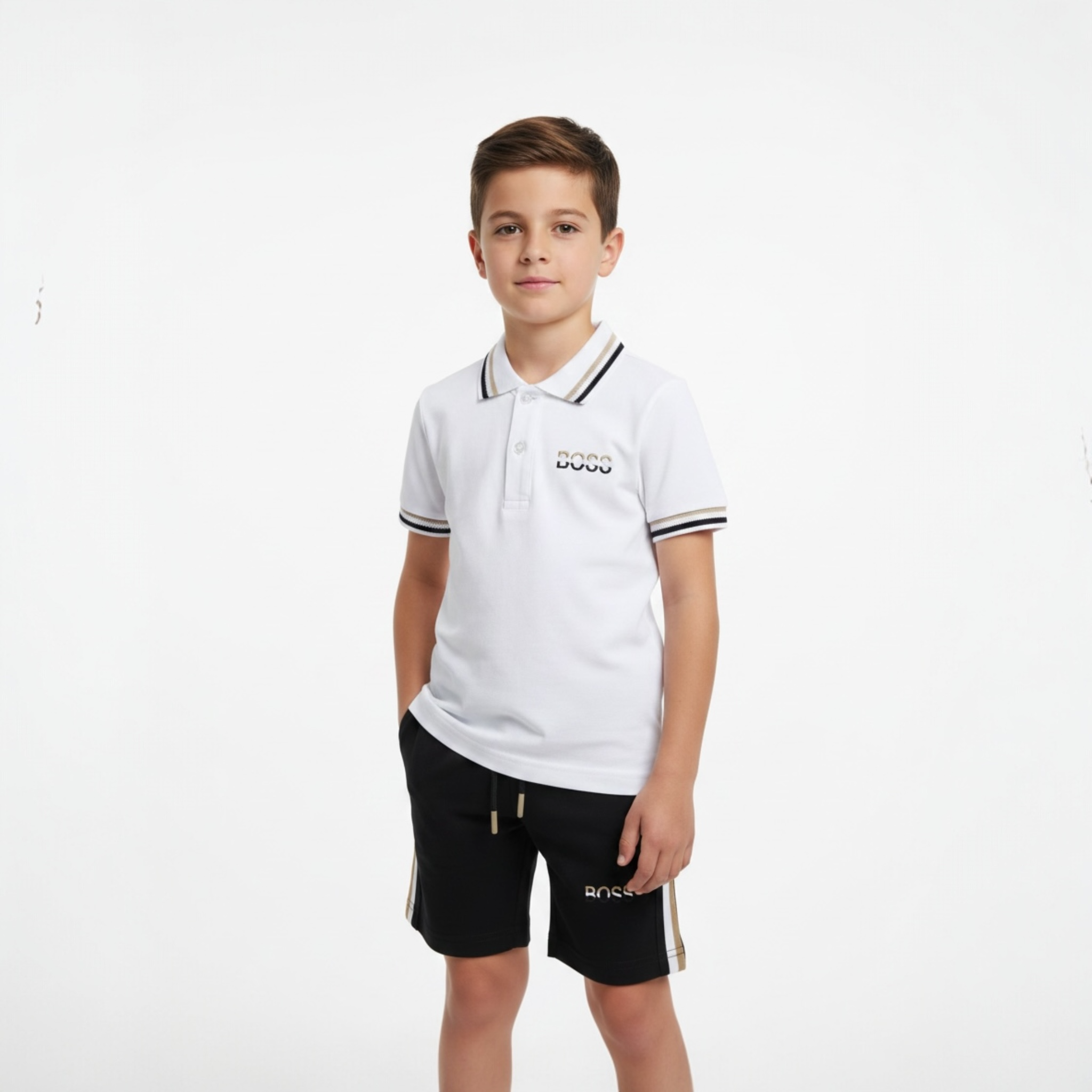 Compleu copii Model HB Premium – Tricou Polo + Pantaloni Scurți