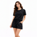 Compleu Premium KL Negru – Tricou & Pantaloni Scurți