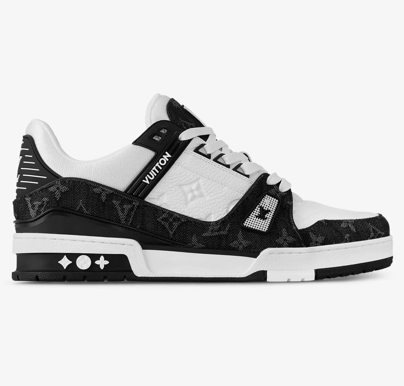 Pantofi Sport LV Trainer – Alb/Negru